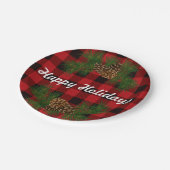 Rood en zwart geblazen - pijnappels papieren bordje (Gekanteld)