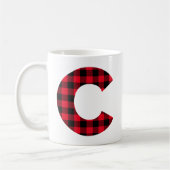 Rood en zwart gebundeld C-monogram Koffiemok (Links)