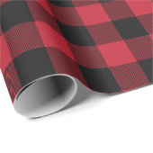 Rood en zwart gebundeld cadeaupapier (Rol Hoek)