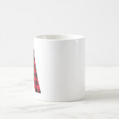 Rood en zwart gebundeld cheque A-monogram Koffiemok (Center)