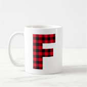 Rood en zwart gebundeld gebundeld F-monogram Koffiemok (Links)