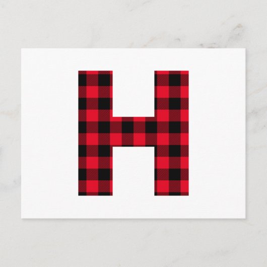 Rood en zwart gebundeld gebundeld H Monogram Briefkaart (Voorkant)