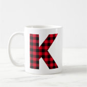 Rood en zwart gebundeld gebundeld K Monogram Koffiemok (Links)