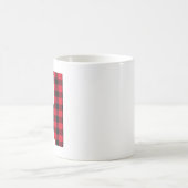 Rood en zwart gebundeld gebundeld N-monogram Koffiemok (Center)