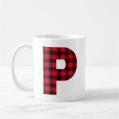 Rood en zwart gebundeld gebundeld P Monogram Koffiemok (Links)