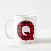 Rood en zwart gebundeld gebundeld Q-monogram Koffiemok (Links)