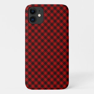Rood en zwart gebundelde buffel iPhone draagtas Case-Mate iPhone Case