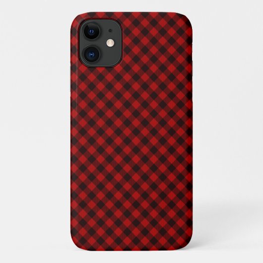 Rood en zwart gebundelde buffel iPhone draagtas Case-Mate iPhone Case (Achterkant)