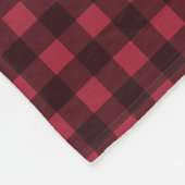 Rood en zwart gebundelde rugleuning fleece deken (Hoek)