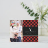 Rood en zwart-gegiste feestdag Foto-Briefkaart Briefkaart (Staand voorkant)