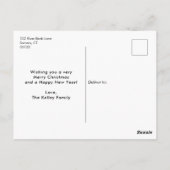 Rood en zwart-gegiste feestdag Foto-Briefkaart Briefkaart (Achterkant)