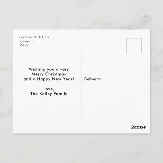 Rood en zwart-gegiste feestdag Foto-Briefkaart Briefkaart (Achterkant)