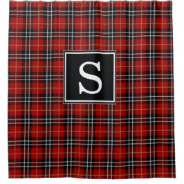 Rood en zwart gegoten schoengordijn douchegordijn