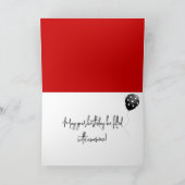 Rood en Zwart Gelukkige Verjaardag Kaart (Binnen)