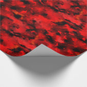 Rood en zwart gemarmerd verpakkingspapier, camovla cadeaupapier (Hoek)