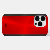 Rood en zwart geometrisch ontwerp Case-Mate iPhone case (Achterkant (horizontaal))