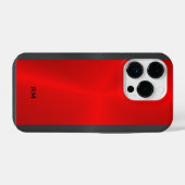 Rood en zwart geometrisch ontwerp iPhone hoesje (Achterkant horizontaal)