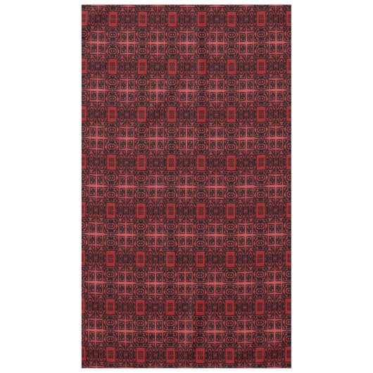 Rood en zwart geometrisch ontwerp tafelkleed (Voorkant)