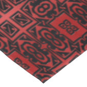 Rood en zwart geometrisch ontwerp tafelkleed (Gekanteld)
