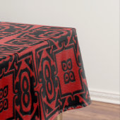 Rood en zwart geometrisch ontwerp tafelkleed (Voorbeeld)