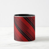 Rood en zwart geometrisch patchwork dekbed mok (Midden)