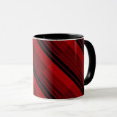 Rood en zwart geometrisch patchwork dekbed mok (Voorkant rechts)