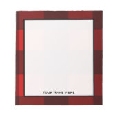 Rood en zwart, gepersonaliseerd Notitieblok (Voorkant)