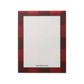 Rood en zwart, gepersonaliseerd Notitieblok (Linkerzijde)