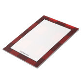 Rood en zwart, gepersonaliseerd Notitieblok (Schuin)