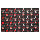 ROOD EN ZWART GEPERSONALISEERDE TRACK STAR STOF (Fat Quarter)