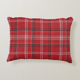 Rood en zwart geplakt Buffalo Check Pattern Accent Kussen