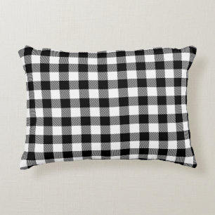 Rood en zwart geplakt Buffalo Check Pattern Accent Kussen