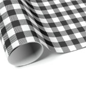 Rood en zwart geplakt Buffalo Check Pattern Cadeaupapier (Rol Hoek)