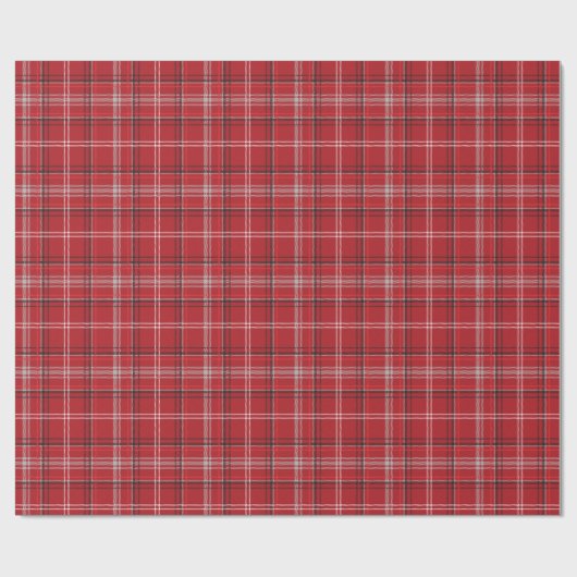 Rood en zwart geplakt Buffalo Check Pattern Cadeaupapier (Vlak)