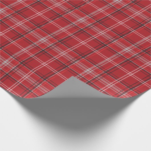 Rood en zwart geplakt Buffalo Check Pattern Cadeaupapier (Hoek)