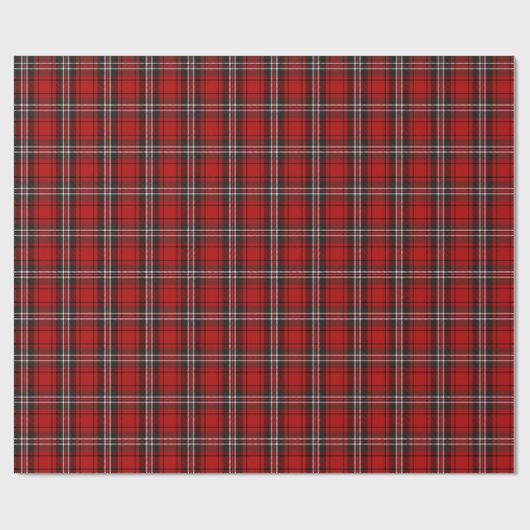 Rood en zwart geplakt Buffalo Check Pattern Cadeaupapier (Vlak)