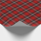 Rood en zwart geplakt Buffalo Check Pattern Cadeaupapier (Hoek)