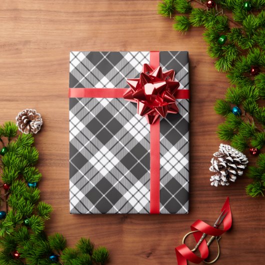 Rood en zwart geplakt Buffalo Check Pattern Cadeaupapier (Feestdagen Geschenken)