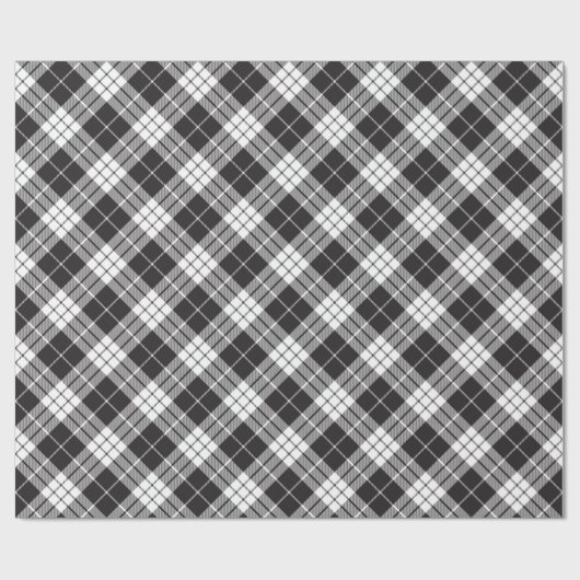 Rood en zwart geplakt Buffalo Check Pattern Cadeaupapier (Vlak)