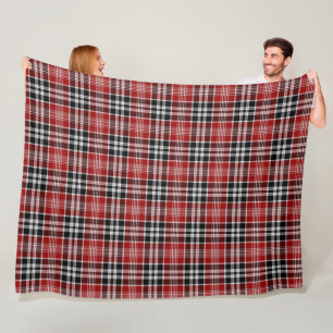 Rood en zwart geplakt Buffalo Check Pattern Fleece Deken