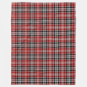 Rood en zwart geplakt Buffalo Check Pattern Fleece Deken (Voorkant)