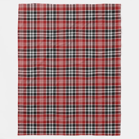 Rood en zwart geplakt Buffalo Check Pattern Fleece Deken (Voorkant)