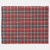 Rood en zwart geplakt Buffalo Check Pattern Fleece Deken (Voorkant (Horizontaal))