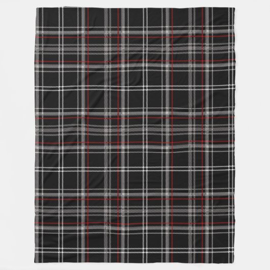 Rood en zwart geplakt Buffalo Check Pattern Fleece Deken (Voorkant)