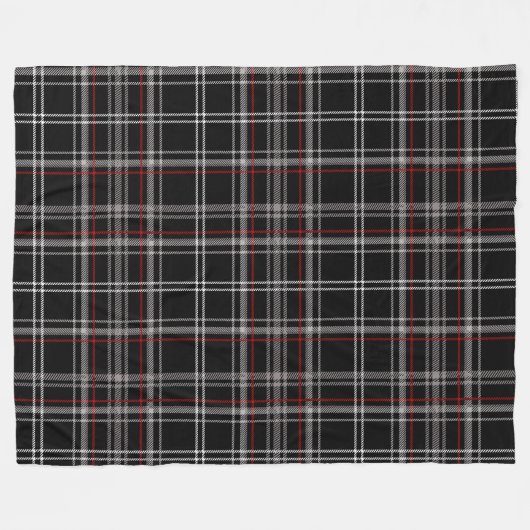 Rood en zwart geplakt Buffalo Check Pattern Fleece Deken (Voorkant (Horizontaal))