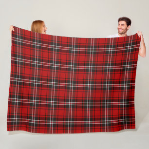 Rood en zwart geplakt Buffalo Check Pattern Fleece Deken