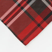 Rood en zwart geplakt Buffalo Check Pattern Fleece Deken (Hoek)
