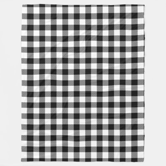 Rood en zwart geplakt Buffalo Check Pattern Fleece Deken (Voorkant)