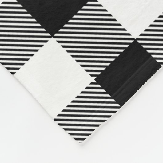 Rood en zwart geplakt Buffalo Check Pattern Fleece Deken (Hoek)
