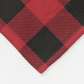Rood en zwart geplakt Buffalo Check Pattern Fleece Deken (Hoek)
